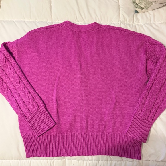 Olivaceous Cable Knit Button Down Sweater - Picture 4 of 5